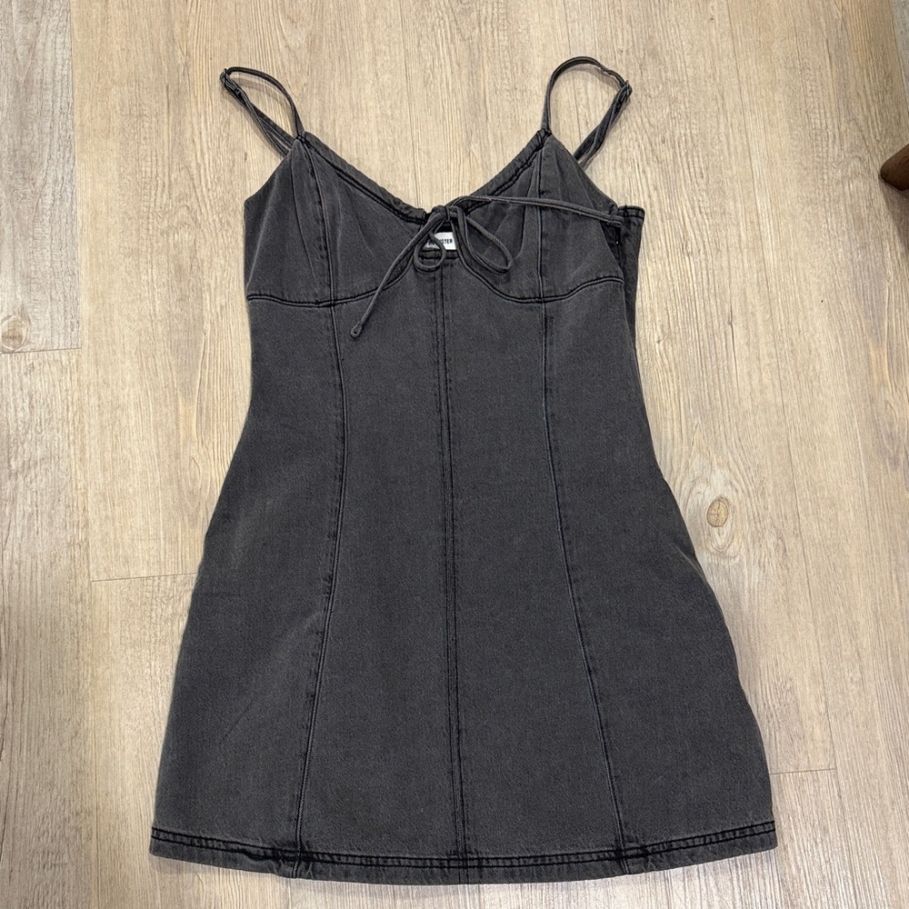 Hollister black denim dress